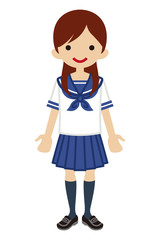 Japanese Female High school student - Sailor Suit - 女子高生　セーラー服