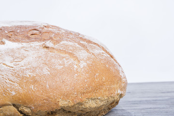 bread on wood background