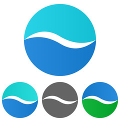 Sea logo vector design set