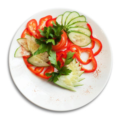 salad with tomatoes and cucumbers
