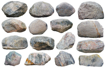 Sixteen big granite stones - obrazy, fototapety, plakaty