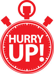 Hurry up stopwatch icon, vector illustration