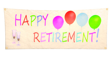 Happy retirement banner
