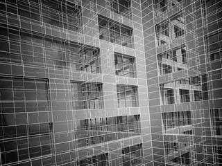 Abstract modern architecture background 3 d