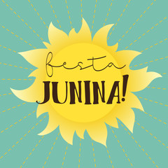 Brazil June festival party. Vector illustration.