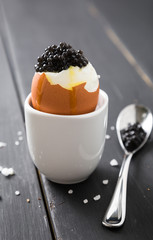 Soft egg with caviar © Ruslan Mitin