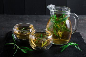 Delicious tea with rosemary