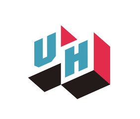 UH Initial Logo for your startup venture
