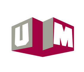 Fototapeta premium UM Initial Logo for your startup venture