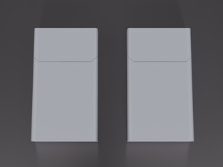 Closed pack of cigarettes  on grey  background