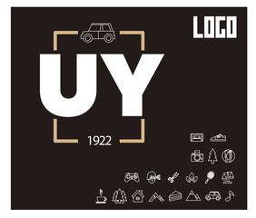 UY Initial Logo for your startup venture