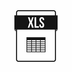 XLS file icon, simple style