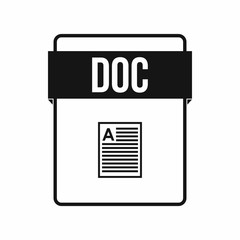 DOC file icon, simple style