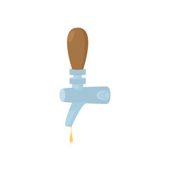 Beer tap icon, cartoon style