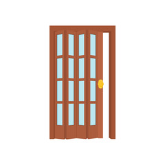 Opened door icon, cartoon style