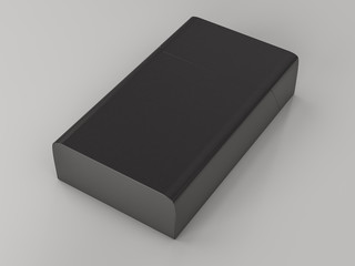 Closed pack of cigarettes  on grey  background