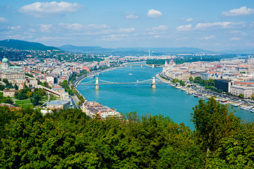 Fototapeta na wymiar Stunning view of Budapest, the capital of Hungary