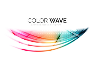 Abstract color wave design element