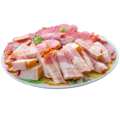 Variety of sausage products.