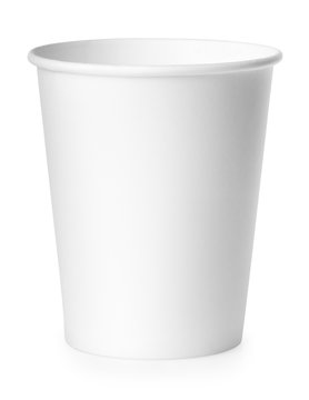 paper cup isolated on white