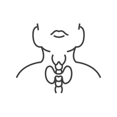 larynx, Medical Doctors Otolaryngology icon, line icon Style
