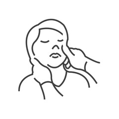 Icon Doctor examination,  eyes examined , line icon Style