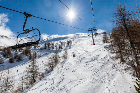 Ski resort Les Orres, Hautes-Alpes, France