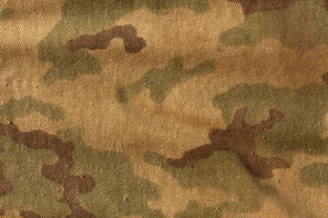 Camouflage cloth texture. © pavelalexeev
