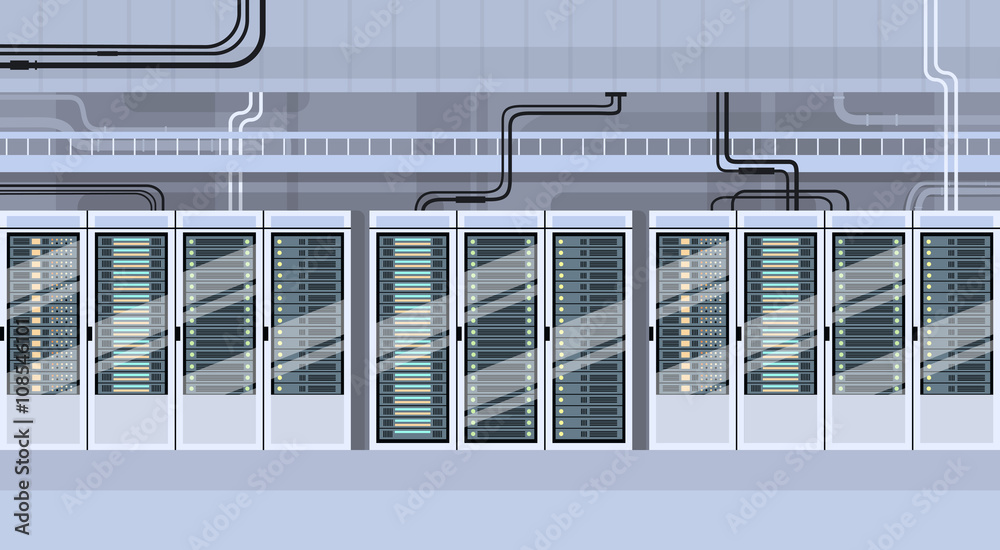 Poster data center technical room hosting server database