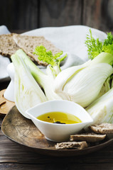 Fresh sweet fennel and olive oil