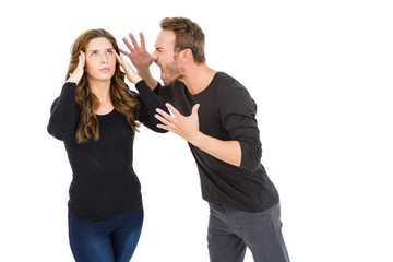 Young couple into an argument
