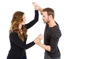 Young couple into an argument
