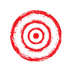 vector red target painted with paint