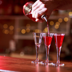 Making a cocktail