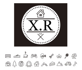 XR Initial Logo for your startup venture