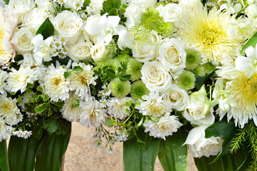 mixed flowers wreath