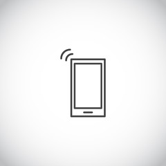 smart phone icon . phone antenna . vector illustration