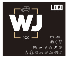 WJ Initial Logo for your startup venture