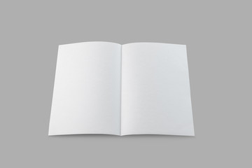 Blank Brochure isolated on grey background