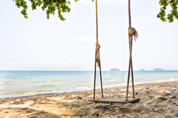 Obraz na płótnie Canvas Paradise relax on lonely beach, Koh Chang island,Thailand
