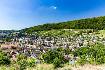 Fototapeta na wymiar View from Mountain Lagern to Wettingen