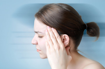Fototapeta premium Woman suffering from headache
