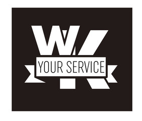 WK Initial Logo for your startup venture