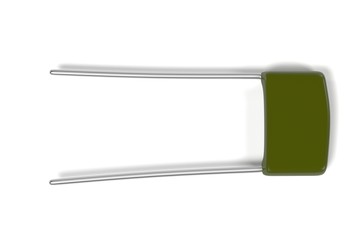 3d rendering of capacitor electronic part