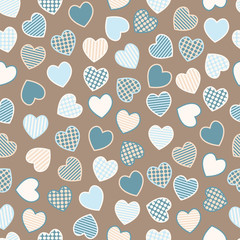 Seamless vector pattern with hearts.