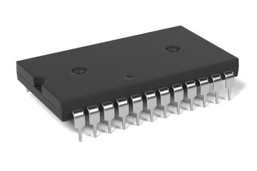 3d rendering of computer chip