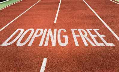 Doping Free written on running track