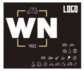 WN Initial Logo for your startup venture