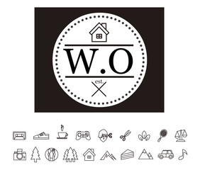WO Initial Logo for your startup venture