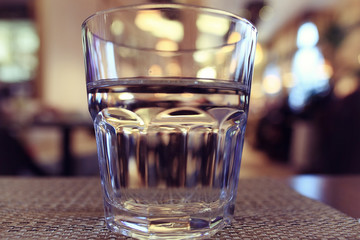 Glassware in the interior of the restaurant